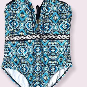 | Laundry Deep V Halter Swimsuit